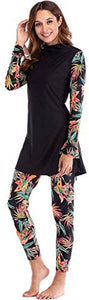 Ababalaya Women's Islamic 2/Piece Full Cover Hijab Burkini Swimsuit Swimwear - Zainab's Closet