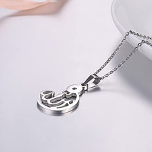 Load image into Gallery viewer, PROSTEEL Stainless Steel Allah Necklace, Muslim Islamic Jewelry,Crescent Moon,Eid Gift,Arabic Necklace,Gold/Silver Tone, Come Gift Box