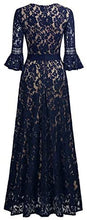 Load image into Gallery viewer, MISSMAY Women&#39;s Vintage Full Lace Contrast Bell Sleeve Formal Long Dress - Zainab&#39;s Closet