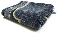 Load image into Gallery viewer, Muslim Prayer Rug - Islamic Plush Velvet Turkish Carpet Janamaz Sajadah Free Prayer Cap Elegant Swirl (Blue)