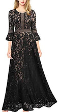 Load image into Gallery viewer, MISSMAY Women&#39;s Vintage Full Lace Contrast Bell Sleeve Formal Long Dress - Zainab&#39;s Closet