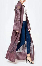 Load image into Gallery viewer, Abetteric Womens Embroidered Dubai Style Muslim Abaya Robe
