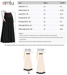 Regular & Plus Size Maxi Skirts with Pockets