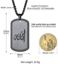 Load image into Gallery viewer, PROSTEEL Stainless Steel Allah Necklace, Muslim Islamic Jewelry,Crescent Moon,Eid Gift,Arabic Necklace,Gold/Silver Tone, Come Gift Box