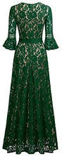 Load image into Gallery viewer, MISSMAY Women&#39;s Vintage Full Lace Contrast Bell Sleeve Formal Long Dress - Zainab&#39;s Closet
