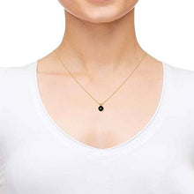 Load image into Gallery viewer, NanoStyle Jewelry Yellow Gold Plated Arabic Necklace Alhamdulillah 24k Gold Inscribed on Crystal, 18&quot; Chain