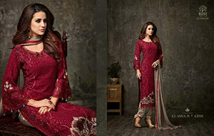 Delisa Indian/Pakistani Ethnic wear Georgette Straight Salwar Kameez