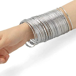 Ensoul Childrens' Flower Mixed Metal Aztec Multi Bangle Set of 50
