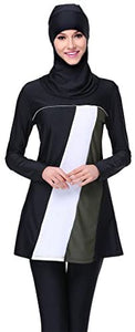Ababalaya Women's Islamic 2/Piece Full Cover Hijab Burkini Swimsuit Swimwear - Zainab's Closet