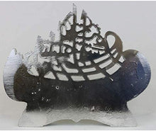 Load image into Gallery viewer, Modefa Islamic Turkish Table Decor Showpiece Gift Sculpture Figure Arabic Bismillah &amp; Ayatul Kursi Boat (Gold, 8.7 x 10in)