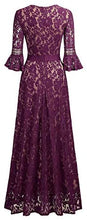Load image into Gallery viewer, MISSMAY Women&#39;s Vintage Full Lace Contrast Bell Sleeve Formal Long Dress - Zainab&#39;s Closet