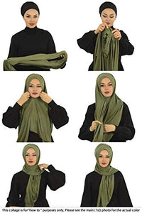 Instant Cotton Jersey Shawl Head Wrap Scarf - Zainab's Closet