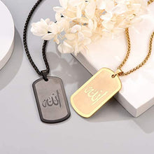 Load image into Gallery viewer, PROSTEEL Stainless Steel Allah Necklace, Muslim Islamic Jewelry,Crescent Moon,Eid Gift,Arabic Necklace,Gold/Silver Tone, Come Gift Box