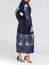 Load image into Gallery viewer, Abetteric Womens Embroidered Dubai Style Muslim Abaya Robe