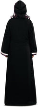 Load image into Gallery viewer, MyBatua Women&#39;s Moroccan Style Hooded Rusda Abaya in Black - Zainab&#39;s Closet