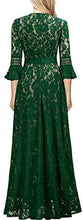 Load image into Gallery viewer, MISSMAY Women&#39;s Vintage Full Lace Contrast Bell Sleeve Formal Long Dress - Zainab&#39;s Closet