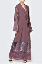 Load image into Gallery viewer, Abetteric Womens Embroidered Dubai Style Muslim Abaya Robe