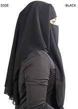 Load image into Gallery viewer, MyBatua 3/Layer Saudi Niqab In Breathable Georgette 1/PC Face Veil - Zainab&#39;s Closet