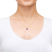 Load image into Gallery viewer, NanoStyle Jewelry Yellow Gold Plated Arabic Necklace Alhamdulillah 24k Gold Inscribed on Crystal, 18&quot; Chain