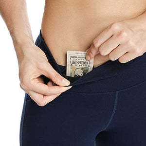 Houmous S-XXL Petite/Regular/Tall Length, Women's Yoga Bootleg Pants Inner Hidden Pocket Workout Pants - Zainab's Closet