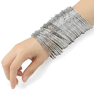 Ensoul Childrens' Flower Mixed Metal Aztec Multi Bangle Set of 50