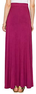 Lock and Love Women's Print/Solid High Waist Maxi Skirt-Made in U.S.A. - Zainab's Closet