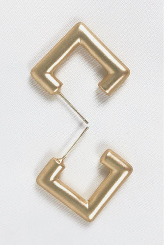 Geometric Thick Rectangle Earrings