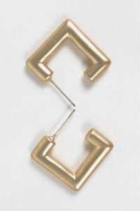 Geometric Thick Rectangle Earrings