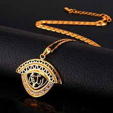 Load image into Gallery viewer, U7 Unisex Platinum / 18K Gold Plated Allah Pendant with 22 inch Link Chain Necklace