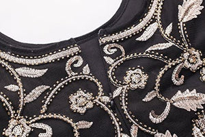 MANER Chiffon Beaded Sequin 3/4 Sleeve Long Gown - Zainab's Closet