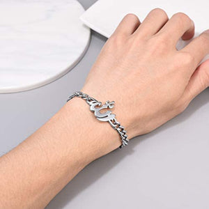 PROSTEEL Childrens' Allah Bracelet, Islamic Jewelry Stainless Steel Beaded Chain Bracelet, fits Wrist from 5.9'' to 7.9''