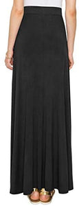 Lock and Love Women's Print/Solid High Waist Maxi Skirt-Made in U.S.A. - Zainab's Closet