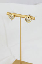 Load image into Gallery viewer, Gold Plated Heart Stud Earrings
