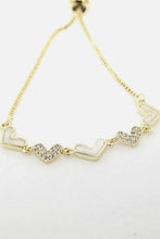 Load image into Gallery viewer, Hearts Gold Plated Bracelet