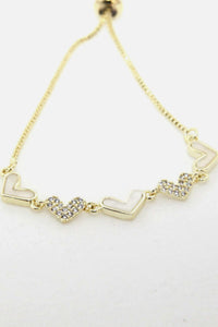 Hearts Gold Plated Bracelet
