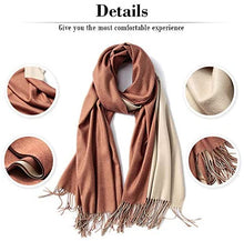 Load image into Gallery viewer, FORTREE Large Soft 2 Tone Cashmere Feel Lightweight Shawls Wrap Scarf - Zainab&#39;s Closet