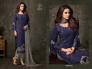 Delisa Indian/Pakistani Ethnic wear Georgette Straight Salwar Kameez