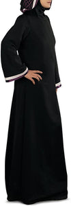 MyBatua Women's Moroccan Style Hooded Rusda Abaya in Black - Zainab's Closet