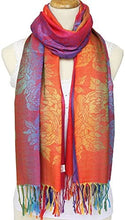 Load image into Gallery viewer, Multicolor Floral Womens Jacquard Cotton Pashmina Wrap Shawl Tassel Scarf - Zainab&#39;s Closet