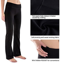 Load image into Gallery viewer, Houmous S-XXL Petite/Regular/Tall Length, Women&#39;s Yoga Bootleg Pants Inner Hidden Pocket Workout Pants - Zainab&#39;s Closet
