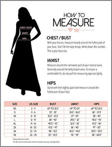 KOH KOH Long Sleeve V-Neck Ruched Empire Waist Formal Evening Dress - Zainab's Closet
