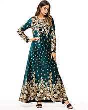 Load image into Gallery viewer, MedeShe Women&#39;s Loose Crewneck Gold Ethnic Print Casual Dress - Zainab&#39;s Closet