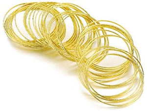 Ensoul Childrens' Flower Mixed Metal Aztec Multi Bangle Set of 50