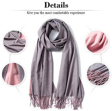 Load image into Gallery viewer, FORTREE Large Soft 2 Tone Cashmere Feel Lightweight Shawls Wrap Scarf - Zainab&#39;s Closet