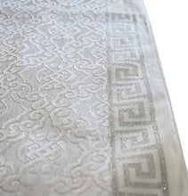 Load image into Gallery viewer, Gift Box Prayer Mat - Luxury Islamic Prayer Rug White Shimmery Kaba (Silver)
