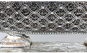 Modefa Islamic Turkish Table Decor Showpiece Gift Sculpture Figure Arabic Waw Sailboat 99 Names of Allah (Gold)