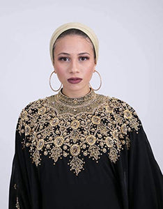 Athena Long Sleeve Chiffon Maxi Formal Gown Kaftan - Zainab's Closet