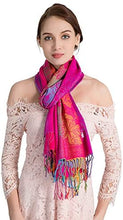 Load image into Gallery viewer, Multicolor Floral Womens Jacquard Cotton Pashmina Wrap Shawl Tassel Scarf - Zainab&#39;s Closet