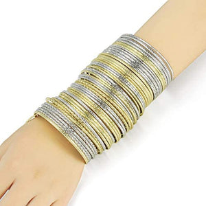 Ensoul Childrens' Flower Mixed Metal Aztec Multi Bangle Set of 50