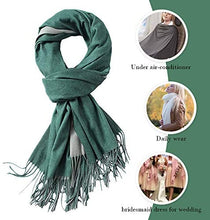 Load image into Gallery viewer, FORTREE Large Soft 2 Tone Cashmere Feel Lightweight Shawls Wrap Scarf - Zainab&#39;s Closet